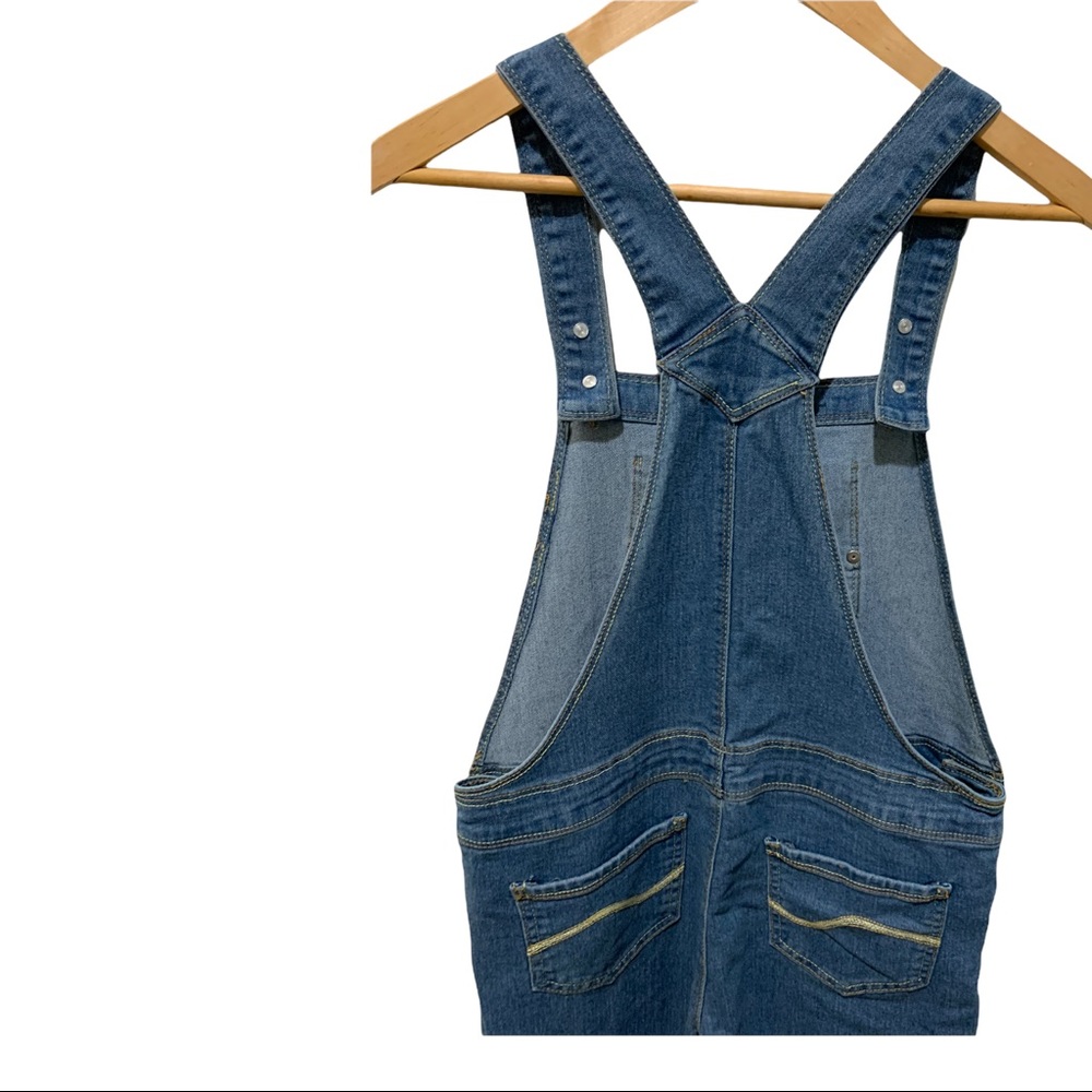 VINTAGE Y2K JORDACHE MEDIUM WASH BLUE DENIM LONG OVERALLS - Picture 11 of 16